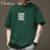 Camiseta de manga corta de algodón pesado de verano para hombre, marca de moda, holgada, de talla grande, de media manga, con cuello redondo, para pareja.