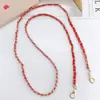Contas Novas Corrente Transversal de Couro Feita à Mão Capa para Celular Pingente de Joia Bolsa Feminina Pequena Lanyard de Celular com Fragrância