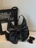 Bolsa de Hombro Grande con Lazo Grande y Ribete de Encaje Artístico Retro Transfronterizo, Bolsa Cruzada Casual de Gran Capacidad para Estudiantes y Viajeros