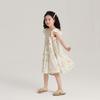Verano 2024 Nuevo Ropa Infantil Vestido Floral Espalda Descubierta Cuello de Muñeca Vestido de Niña Vestido Floral de Algodón Puro para Bebé