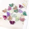 Piedra Cruda de Cristal Natural Fluorita Multicolor Alta Transparencia Cuentas de Mariposa de Colores Cadena de Teléfono Móvil DIY Llavero Adornos de Escritorio
