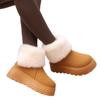 Botas de Nieve de Suela Gruesa Cálidas Integradas de Piel del Noreste para Mujer 2025 Nuevos Zapatos de Algodón Gruesos con Forro Polar de Invierno