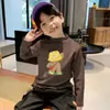 Camada Base Térmica Escovada Versátil para Meninos Outono/Inverno 2026 Novo Estilo Gola Semi-Alta Casual Infantil Tendência