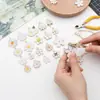 Pingentes de Gota de Óleo de Flor Branca Pura Margarida Flor de Cerejeira Rosa Crisântemo Brincos Pulseira Acessórios de Joia DIY Atacado