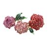 Ruan Hao Xinpin Tres Ramas de Hojas Verdes Rosa Temperamento de Alto Grado Estilo Étnico Tradicional Cheongsam Accesorios de Vestir Broche