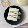 2 tarjetas viento frío metal clip BB para mujer básico simple Joker plata gotas de agua rectangular clip para el cabello clip lateral al por mayor