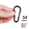 Nº 4-5-6-8 Preto Puro Ferro Eletroforese Mosquetão Equipamento Esportivo Fivela de Suspensão Anel de Conexão Fivela de Mola Venda por Atacado