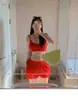 2025 Corea del Sur nuevo traje de baño dividido red roja estilo ins traje de baño tira delgada traje de baño para vacaciones en aguas termales venta al por mayor