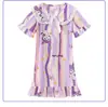 Bata de Noche de Niña Transfronteriza Pijama de Verano para Niños Vestido de Encaje de Manga Corta Vestido Pijama Delgado de Verano para Bebé Niña