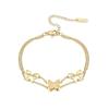 Pulseira de Borboleta em Aço Titânio Estilo K-Style de Luxo Acessível na Moda para Mulheres, Elegante, Não Desbota, Tornozeleira de Borboleta Personalizada Hip-Hop