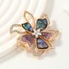 Imitação abalone shell arco broche strass novo high-end casaco camisola pin elegante acessórios de moda Europa e Estados Unidos