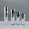 En stock nueva botella acrílica color crema 30ml botella para loción por inyección botella con dispensador de presión botella de spray cosmético