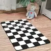 Tume Tapete de Piso Checkerboard Simples Bancada de Cozinha Antiderrapante Anti-respingo Tapete Drenante Sala de Jantar Absorção de Água Secagem Rápida Tapete de Mesa