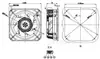 Fornecer ventilador axial original da Alemanha tamanho 225*75mm K2E200-AA52-02