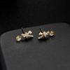 Jiexing joias 14K ouro novo nicho moda 925 prata agulha brincos acessórios material brincos brincos para mulheres
