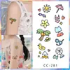 Dia das Crianças Fofo Tatuagem Adesivo de Urso Manteiga em Aquarela Estilo Ins Gato Tatuagem Adesivo Feminino À Prova D'água e Duradouro