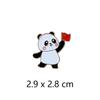 Broche Panda Chinês de Desenho Animado Panda Fofo Bandeira Nacional em Relevo Acessórios de Vestuário de Outono e Inverno Decoração de Mochila Escolar Cerimônia Masculino e Feminino