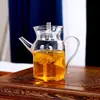 Bule de Chá, Conjunto de Chá Resistente ao Calor, Dispositivo para Preparo de Chá Verde, Vaso Pequeno Transparente, Decantador, Bule de Vidro, Estilo Simples para Uso Doméstico