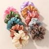 Yue Shan cross-border novos acessórios para o cabelo Pérola chiffon cor sólida intestino grosso temperamento simples alta elasticidade terno anel de cabelo das crianças