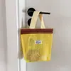 Bolsa de Palha com Rede Dopamine Verão tamanho pequeno Bolsa de Cosméticos Bolsa de Mão Dobrável Portátil Bolsa de Lavar Bolsa de Praia para Mulheres