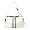 Bolso Bandolera para Mujer, Simple, a la Moda, Casual, Versátil, para Ir al Trabajo y Viajar, Bolso de Hombro Rayado de Gran Capacidad para Hombres y Mujeres