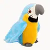 Juguete de Peluche de Loro Simulado Que Puede Hablar y Mover las Alas, Muñeca Eléctrica Parlante, Regalo para Niños, Juguete Lindo