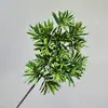 Ramas artificiales de pino y ciprés, agujas de pino, ramas de pino de bienvenida para paisajismo, plantas verdes, ramas de pino Nobili con frutos, ramas de árbol artificiales