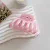 Pinza de Garra Rosa Coreana de Gel con Brillo Fino de Color Sólido Pinza para el Cabello Simple de Alta Gama Pinza Versátil para el Cabello con Temperamento para Peinados Recogidos Pinza de Tiburón Accesorios para el Cabello