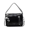 Bolso de Mano Plateado Transfronterizo de Nicho con Correa de Cadena, Bolso Cruzado, Bolso Cuadrado Pequeño Versátil Simple de Moda Tendencia Nueva 2025