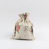 Bolsa de Algodón y Lino con Estampado de Madera y Cierre de Cordón Bolsa para Joyería Regalo Bolsa de Cuerda Empaque Vacío para Joyería Bolsita Pequeña con Cordón