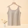 Colete Térmico de Cashmere, Seda e Lyocell com Gola Redonda - Coleção Outono/Inverno 2026 - Com Bojos Embutidos para Disfarçar Protuberâncias Laterais do Seio