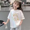 Nuevas Camisetas Elegantes para Niñas, Camisas para Bebés, Camisetas de Manga Corta de Algodón 100% Puro para Niños en Verano