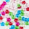 ABS Imitación Perla Flor de Cinco Pétalos Piezas Perlescente Flor de Cerezo Hecho a Mano DIY Antiguo Paso Agitar Pasador Pendientes Accesorios