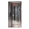 Fábrica de Foshan Puerta Moderna de Aluminio Fundido de Lujo Ligero Hecha a Medida Doble Cara Talla de Aluminio Puerta de Entrada de Lujo Patio de Villa Puerta de Arte de Aluminio