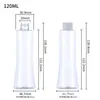 Botellas vacías de plástico transparente PET en stock, botellas recargables de 100 ml para cosméticos, tónicos, lociones líquidas