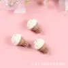 Resina simulación tres dimensional cono de helado pegamento de crema gota de pegamento funda para teléfono móvil aretes collar accesorios para joyería diy