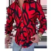 Camisa cárdigan casual de manga larga ajustada para hombre con estampado 3D, nueva de primavera, comercio exterior transfronterizo para hombres