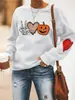 Sudadera Versátil Colorida con Estampado Digital 3D para Mujer, Disfraz de Cosplay de Halloween, Calavera, Cuello Redondo