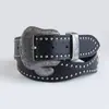 Cinturón de Accesorios con Remaches Tallados Estilo Western para Mujer con Bordes Ondulados, Elegante y Exquisito Cinturón de Cuero para Mujer para Ceñir la Cintura