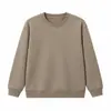 Sudadera de Algodón Pesado con Cuello Redondo para Hombre, 320g, Nuevo Estilo Primavera/Otoño, Casual, Moderna, Corte Holgado, Versátil, de Moda, Color Sólido