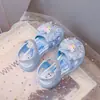 Sandalias para Niña Brillantes de Princesa Zapatos Antideslizantes Verano Nuevo Niña Pequeña Sandalias de Pedrería y Cristal Punta Abierta Suela Suave Zapatos para Bebé