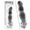 Condón de Cristal Vibratorio Agradable con Forma de Escamas para Hombres, Condón Vibratorio de Restricción Extendida Portátil, Una Pieza Envío Directo