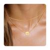 Collar Popular Transfronterizo Europeo y Americano Redondo Marca 26 Letras en Capas Moda Commuter Fresco Elegante Hermosa Cadena para Clavícula para Mujer