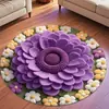 Nueva alfombra floral transfronteriza para sala de estar, alfombrilla de cristal para dormitorio junto a la cama, alfombrilla para pies TEMU más vendida con etiquetado y dropshipping