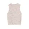 Verano 2025 Nuevo Top de Punto Texturizado con Estampado de Flores Moda Callejera Europea y Americana para Mujer W08 1204