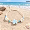 Conjunto de Collar y Pulsera de Estrella de Mar y Tortuga de Cerámica Elemento Oceánico Flor de Arcilla Blanda Estéreo Joyería Trenzada Ajustable