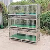 Jaulas de Acero Inoxidable de Tres y Dos Niveles para Pollos, Patos, Conejos y Palomas, Adecuadas para Uso Doméstico y al Aire Libre, Impermeables Multicapa