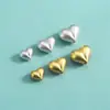 Contas Espaçadoras de Prata Pura 990 8mm-12mm Contas Espaçadoras Pêssego Versão Clara Coração de Pêssego Contas Soltas Pulseira de Cristal Acessórios para DIY com Contas