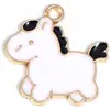 Lindo Animal de Dibujos Animados Pony DIY Aleación Esmalte Accesorios Éxito Instantáneo Llavero Pulsera Colgante Creativo
