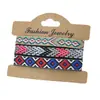 Set de 3 Piezas Venta Caliente Transfronteriza Cuerda de Mano Étnica Bohemia Retro Pulsera Tejida Colorida de Nepal Joyería